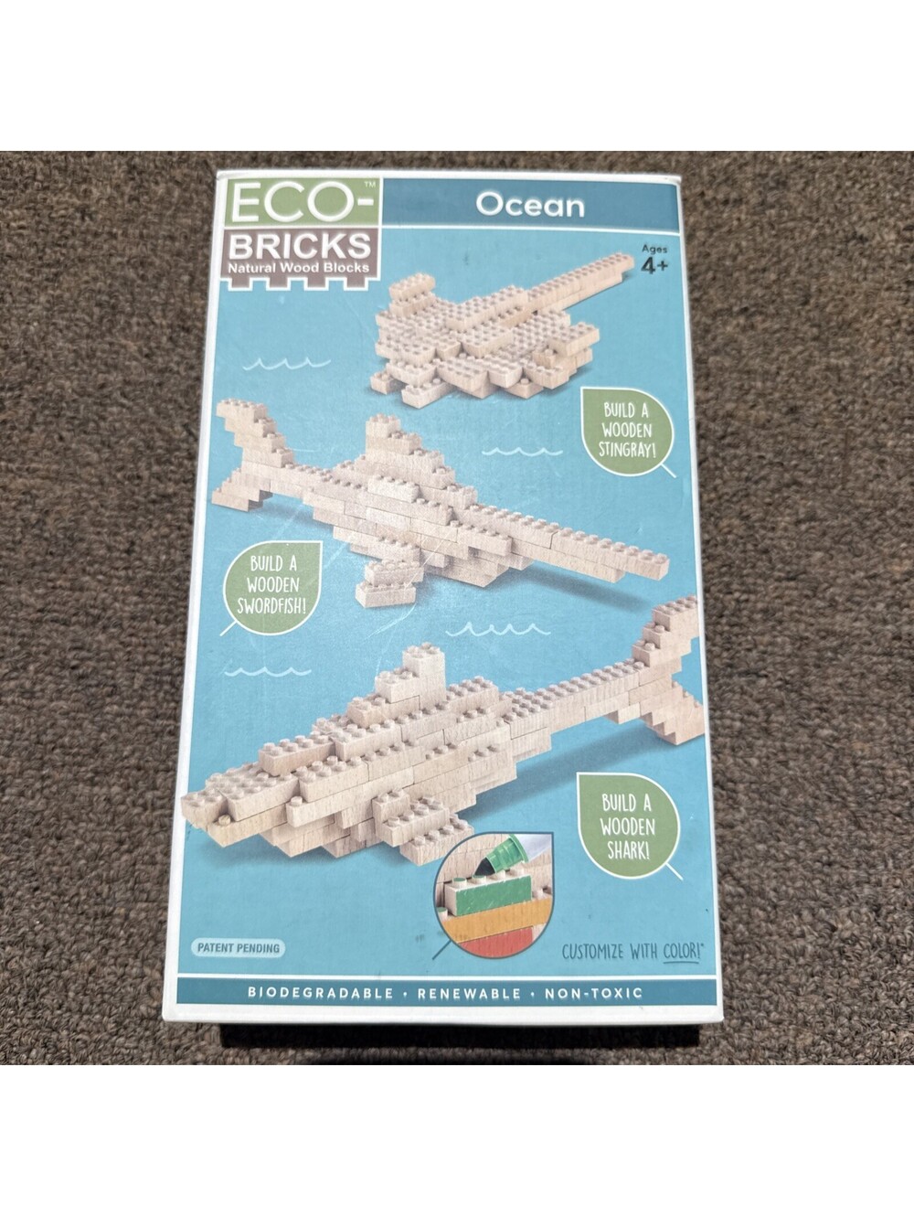 Eco Bricks Ocean Biodegradable Renewable Non Toxic Wooden